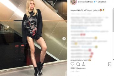 Aleyna Tilki paylaştığı fotoğrafla alay konusu oldu...