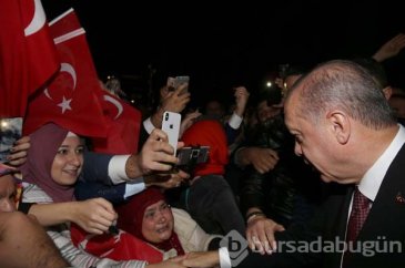 Cumhurbaşkanı Erdoğan'a sevgi gösterisi
