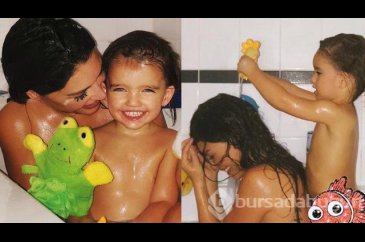 Yolanthe Cabau'nun oğlu Xess Xava Sneijder ile eğlenceli anları

