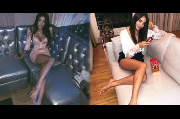 Güzel model büyük ayaklarıyla dalga geçilince yapacağını yaptı
