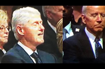 Bill Clinton ve Joe Biden'ın, Bush'un cenazesinde uyuması tartışma ...
