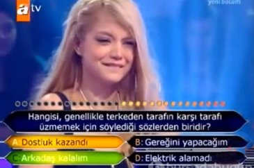 Kim milyoner olmak ister yarışmasında ilk soruda elenen 12 yarışmacı