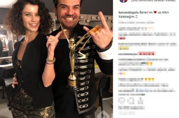Kenan Doğulu-Beren Saat'in Altın Kelebek mutluluğu
