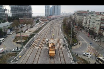 Gebze-Halkalı tren hattında son durum havadan görüntülendi
