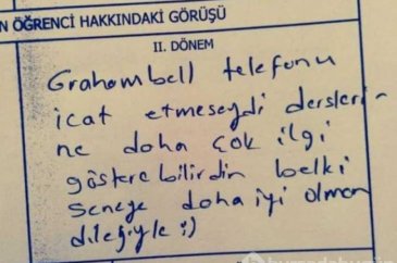 Görenlerin yüzünü güldüren karne notları

