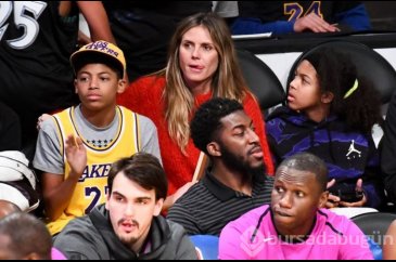 Heidi Klum makyajsız görüntülendi (NBA maçlarına damga vuran ünlü i...