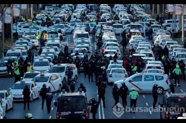 İspanya'da taksiciler Uber'e karşı grevde