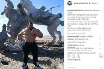 İranlı Hulk görenleri şaşırtıyor!