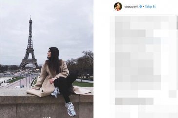 Sevgilisiyle Paris tatilinde
