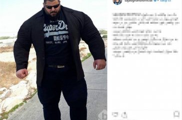 İranlı Hulk görenleri şaşırtıyor
