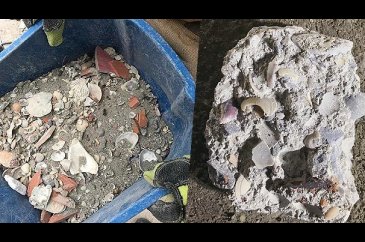 Kartal'da çöken binanın enkazındaki deniz kabukları görüntülendi