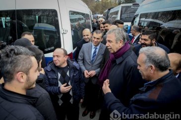 Mansur Yavaş, taksici ve dolmuşçuları ziyaret etti