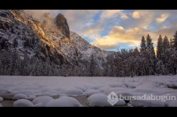 Yosemite Vadisi'nden kış manzaraları
