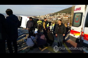 Bursa Uludağ yolunda otobüs devrildi, çok sayıda yaralı var 