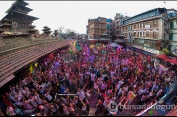 Nepal'de Holi Festivali