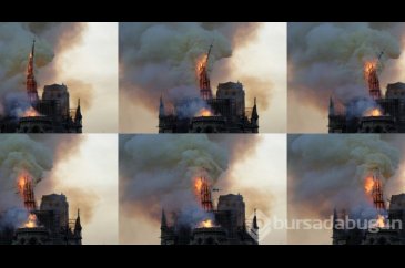 Tarihi Notre Dame Katedrali'nde yangın
