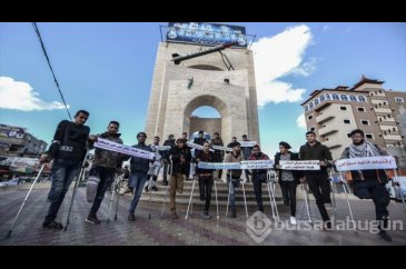 Gazzeli engellilerden protesto
