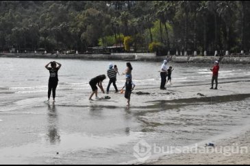 Akyaka'da deniz suyu 20 metre çekildi
