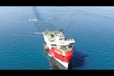 İlk yerli ve milli sismik araştırma gemisi Oruç Reis Marmara'yı kar...