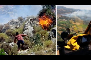 Madra Dağı'nda orman yangını
