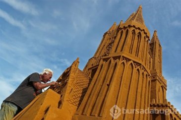 Belçika Kum Heykel Festivali'nden sanat eserleri