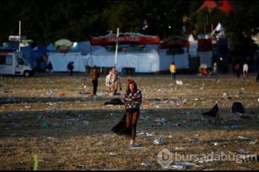 Glastonbury Festivali'nin ardında çöp dağı kaldı