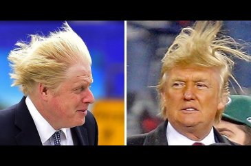 Birbirine benzetilen İngiltere Başbakanı Boris Johnson ile ABD Başk...