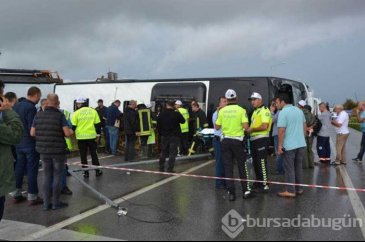 Çanakkale'de yolcu otobüsü devrildi! Yaralılar var
