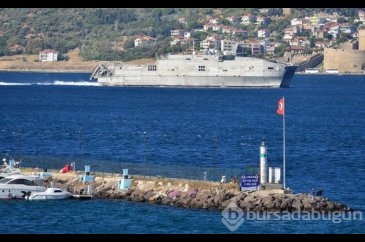ABD askeri gemisi Çanakkale Boğazı'ndan geçti!
