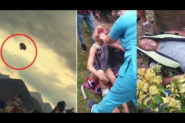 Deniz paraşütünün halatı koptu!