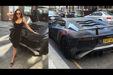 Daria Radionova otomobilini kristallerle süslettirdi