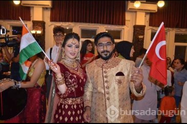 Hindistanlı damat Kayserili aşkı ile evlendi