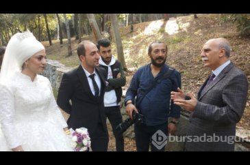 Fotoğraf çekimine giden gelin ve damat şok!