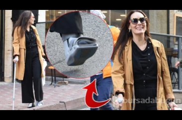 Melisa Sözen koltuk değnekleri ile yürüyor!