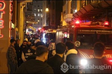 Taksim'deki bir otelde yangın çıktı!