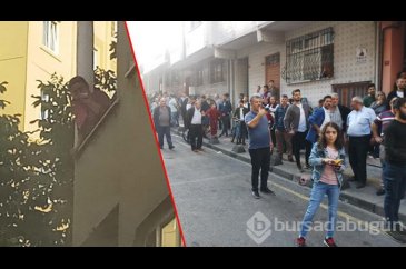 Yangında mahsur kalan kadın itfaiye ekipleri tarafından kurtarıldı