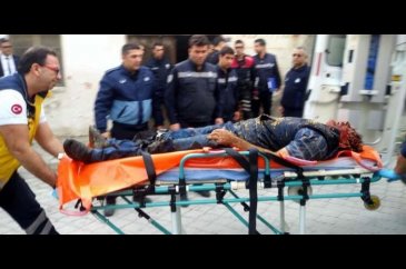 Evinde beslediği hayvanların tahliyesi için gelen polisleri bıçakla...