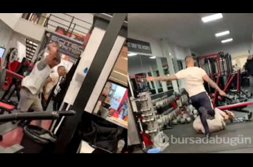 Spor malzemeleriyle birbirlerine vurdular! Spor salonunda kavga çık...