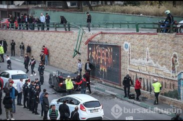 Bursa'da köprüden uçan otomobilde can pazarı