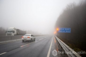 Bolu Dağı'nda sağanak ve yoğun sis 
