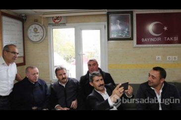 Cumhurbaşkanı Erdoğan, taksicilerle birlikte!