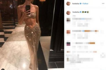 Elsa Hosk geceye kaslarıyla damga vurdu!