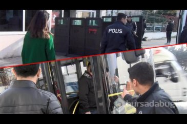 Otobüs bir anda karıştı!