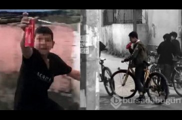 Sokak ortasında çocuklar bakın ne yapıyor!