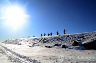 Bitlisli kayakçılar, Nemrut Dağı'nda hazırlanıyor
