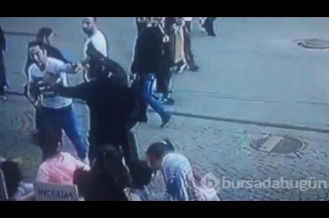 Yanındaki kadını dövdü!