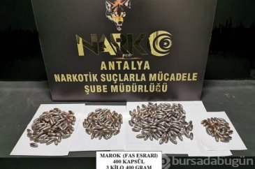 İçinden 400 kapsül uyuşturucu çıktı!