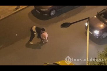 Yol ortasındaki olay böyle görüntülendi!