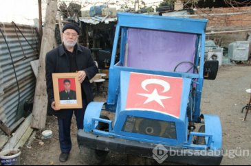 Şehit babası, mini kamyonet yaptı!