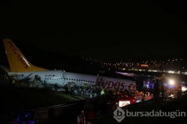 Sabiha Gökçen'de parçalanan uçağın görüntüleri!